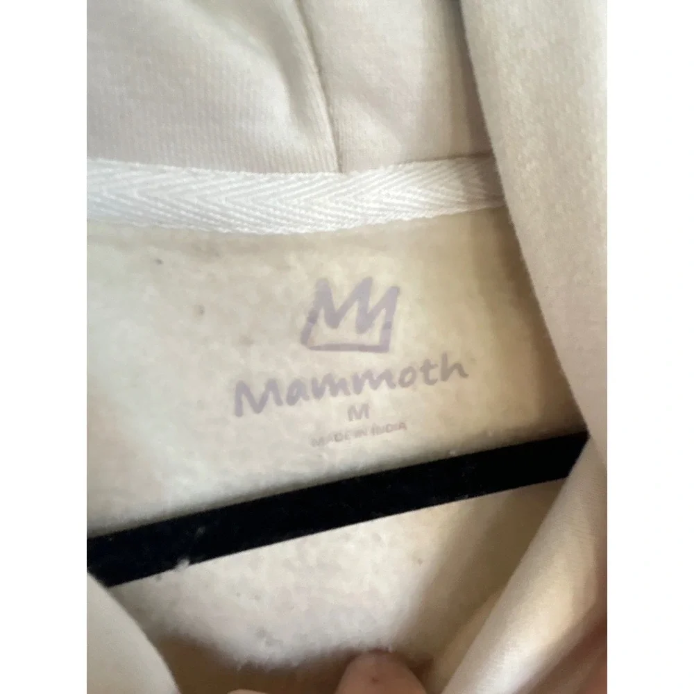 ROVE Mammoth Mountain Hoodie Cream Graphic Pullover Sweatshirt Size‎ Youth M